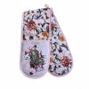 Mystical Garden ice pink double oven gloves