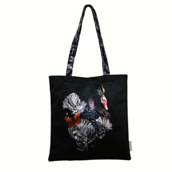 Velvet tote, black, Diva Swan