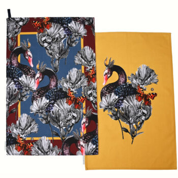 Diva Swan cotton tea towels