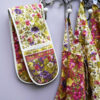 hellebores and fern oven gloves, made in UK