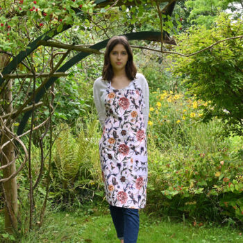 Mystical Garden cotton apron, made in the UK